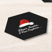 Dear Santa I Can Explain Funny Untersetzer (angewinkelt)