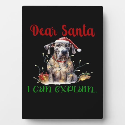 Dear Santa I Can Explain Great Dane Essential T-Sh Fotoplatte (Vorderseite)
