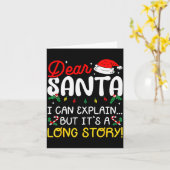 Dear Santa I Can Explain Pajamas Family Matching C Karte (Gelbe Blume)