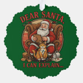 Dear Santa I Can Explain Paper Ornament (Rückseite)
