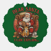 Dear Santa I Can Explain Paper Ornament (Vorderseite)