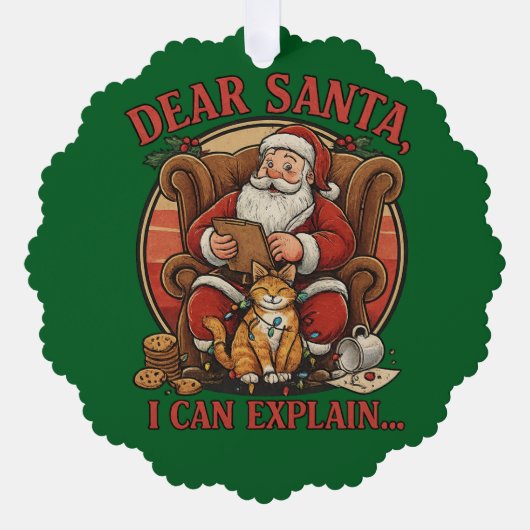 Dear Santa I Can Explain Paper Ornament (Vorderseite)