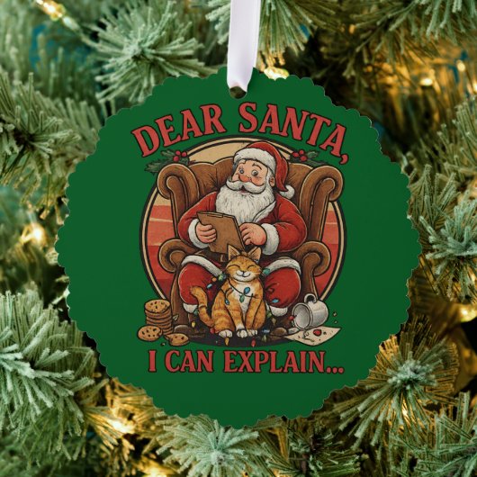 Dear Santa I Can Explain Paper Ornament (Insitu (Baum))