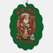 Dear Santa I Can Explain Paper Ornament Karte (Links)
