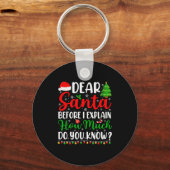 Dear Santa I Can Explain Shirt Kids Boys Funny Chr Schlüsselanhänger (Vorderseite)