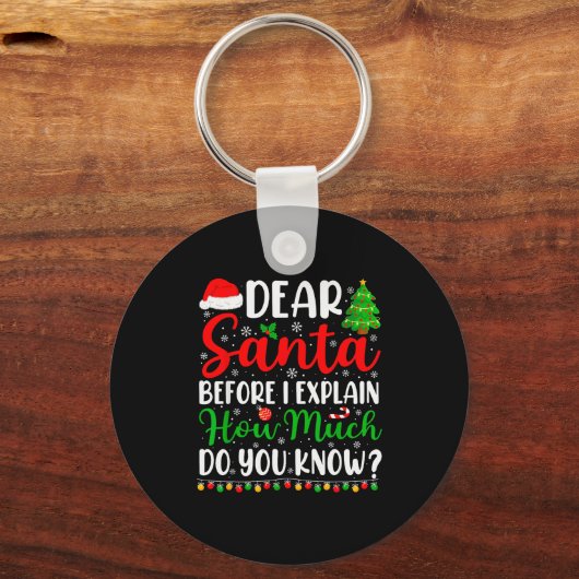 Dear Santa I Can Explain Shirt Kids Boys Funny Chr Schlüsselanhänger (Vorderseite)