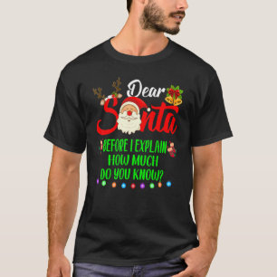 Dear Santa I Can Explain Xmas Pajama For Christma T-Shirt