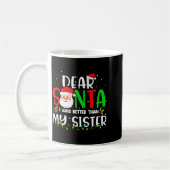 Dear Santa I Was Better Than My Sister Kaffeetasse (Links)