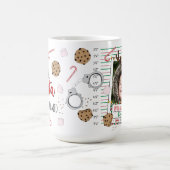 Dear Santa (I was Framed) Funny Mugshot Christmas Kaffeetasse (Mittel)