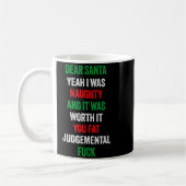 Dear Santa I Was Naughty And It's Worth It Funny J Kaffeetasse (Links)