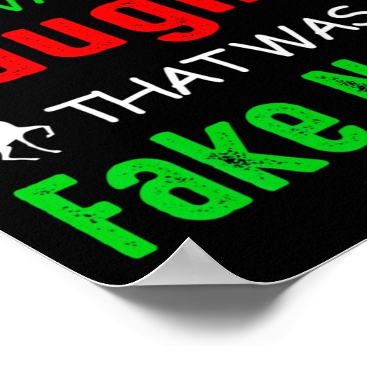 Dear Santa I Wasnt Naughty That Was Fake News Xma  Poster (Ecke)