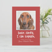 DEAR SANTA ICH KANN ERKLÄREN, DASS SIE IHR Foto hi (Stehend Vorderseite)