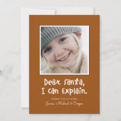 DEAR SANTA ICH KANN ERKLÄREN, DASS SIE IHR Foto hi (Vorderseite)