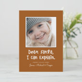 DEAR SANTA ICH KANN ERKLÄREN, DASS SIE IHR Foto hi (Stehend Vorderseite)