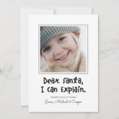 DEAR SANTA ICH KANN ERKLÄREN, DASS SIE IHR Foto hi (Vorderseite)