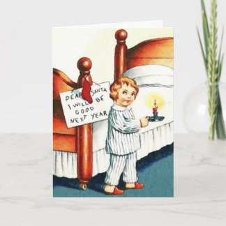 Dear Santa I'll Be Good Next Year Christmas Card Feiertagskarte