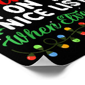 Dear Santa I'm On Nice List When Elves Fly Funny C Poster (Ecke)