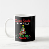 Dear Santa It Was Her Fault Siblings Matching Xmas Kaffeetasse (Links)