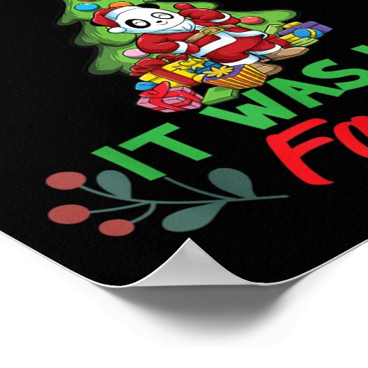 Dear Santa It Was Her Fault Siblings Matching Xmas Poster (Ecke)