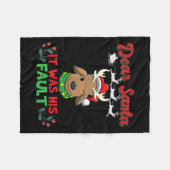Dear Santa It Was His Fault Siblings Matching Xmas Fleecedecke (Vorderseite (Horizontal))