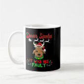 Dear Santa It Was His Fault Siblings Matching Xmas Kaffeetasse (Links)