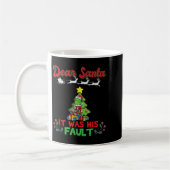 Dear Santa It Was His Fault Siblings Matching Xmas Kaffeetasse (Links)