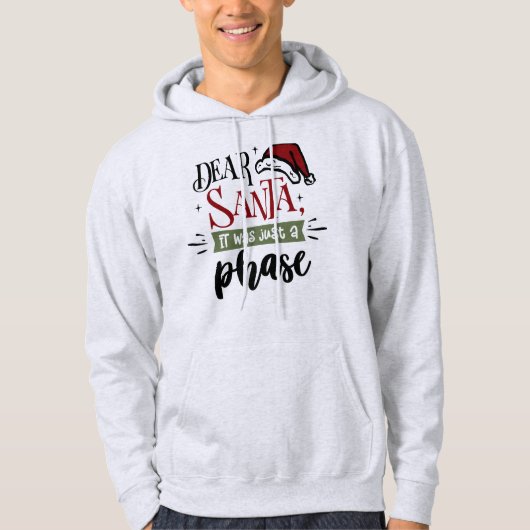 Dear Santa, It Was Just A Phase - Funny Christmas Hoodie (Vorderseite)