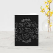 Dear Santa It Was My Brother T Shirt  Karte (Gelbe Blume)