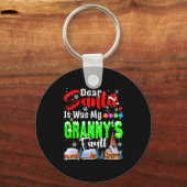 Dear Santa It Was My Granny's Fault Santa Naughty  Schlüsselanhänger (Vorderseite)