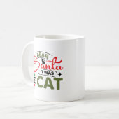Dear Santa It Was The Cat Funny Kaffeetasse (Vorderseite Links)