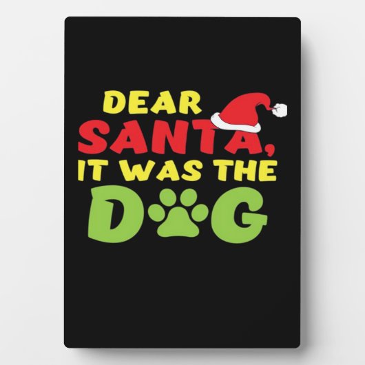Dear Santa it was the dog paw Classic T-Shirt Fotoplatte (Vorderseite)