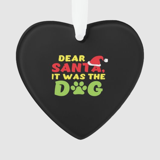 Dear Santa it was the dog paw Classic T-Shirt Ornament (Vorderseite)