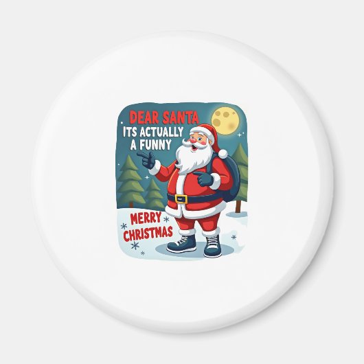 Dear santa its actually a funny storychristmas dog magnet (Vorne)