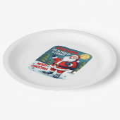 Dear santa its actually a funny storychristmas dog pappteller (Schrägansicht)