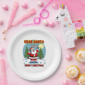 Dear santa its actually a funny storychristmas dog pappteller (Party)