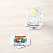 Dear santa its actually a funny storychristmas dog untersetzer (Vor Ort)