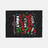 Dear Santa It's My Coworker's Fault Christmas Xmas Fleecedecke (Vorderseite (Horizontal))