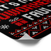 Dear Santa It's My Coworker's Fault Funny Ugly Xma Poster (Ecke)