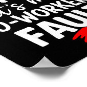 Dear Santa It's My Coworker's Fault I'm The Cowork Poster (Ecke)
