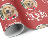 Dear Santa I've Been a Good Boy, Dog Photo Geschenkpapier (Rolleneckpunkt)
