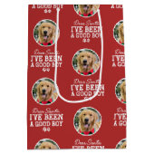 Dear Santa I've Been a Good Boy, Dog Photo Mittlere Geschenktüte (Rückseite)