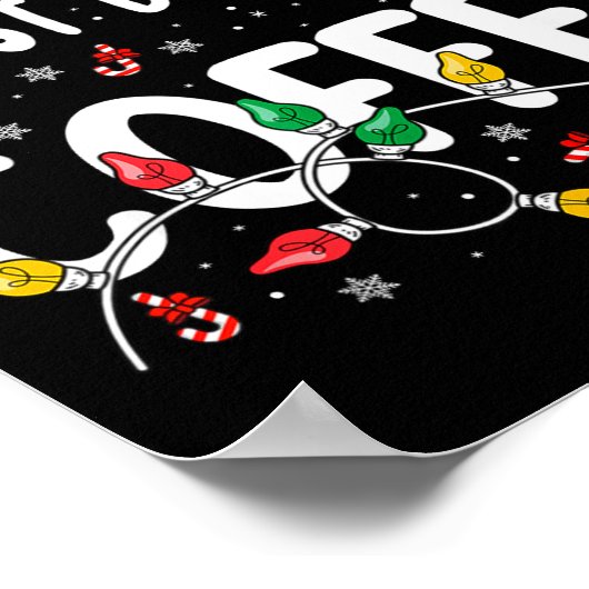 Dear Santa Just Bring Coffee Christmas Coffee Love Poster (Ecke)