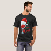 Dear Santa just bring me Wine Glasses  Xmas Drinki T-Shirt (Vorne ganz)
