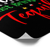 Dear Santa Just Bring Tequila Funny Drinking Chris Poster (Ecke)