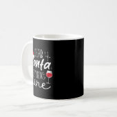 Dear Santa Just Bring Wine Christmas Drinking Fami Kaffeetasse (Vorderseite Links)