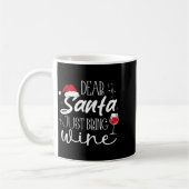 Dear Santa Just Bring Wine Christmas Drinking Fami Kaffeetasse (Links)