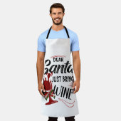 Dear Santa Just Bring Wine Schürze (Getragen)