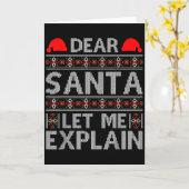 Dear Santa Let Me Explain Funny Christmas Quotes  Karte (Gelbe Blume)