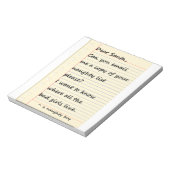 DEAR SANTA LETTER von einem frechen Jungen Notizblock (Rotiert)