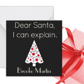 Dear Santa Mini Christmas Flat Note Card Mitteilungskarte